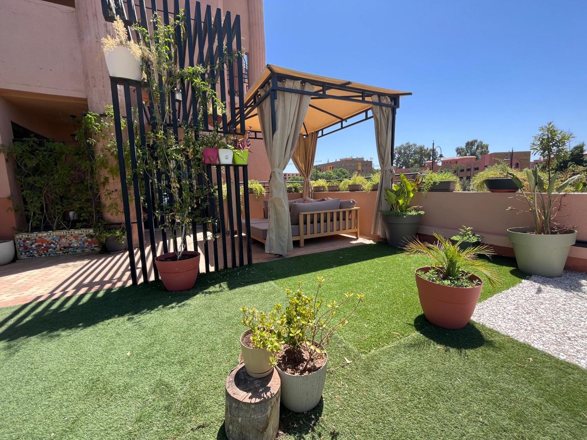 Ferienwohnung Marrakech M Avenue Terrasse Jardin Marrakesch Exterior foto
